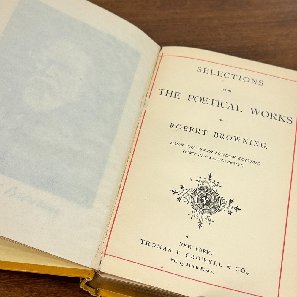 Antique Robert Browning Poems Victorian Decorative Gilt Hardcover Crowell - Picture 5 of 8